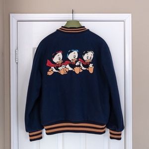 Gucci x Disney Men's Bomber Jacket Navy with Huey, Dewey and Louie Patch Size 48